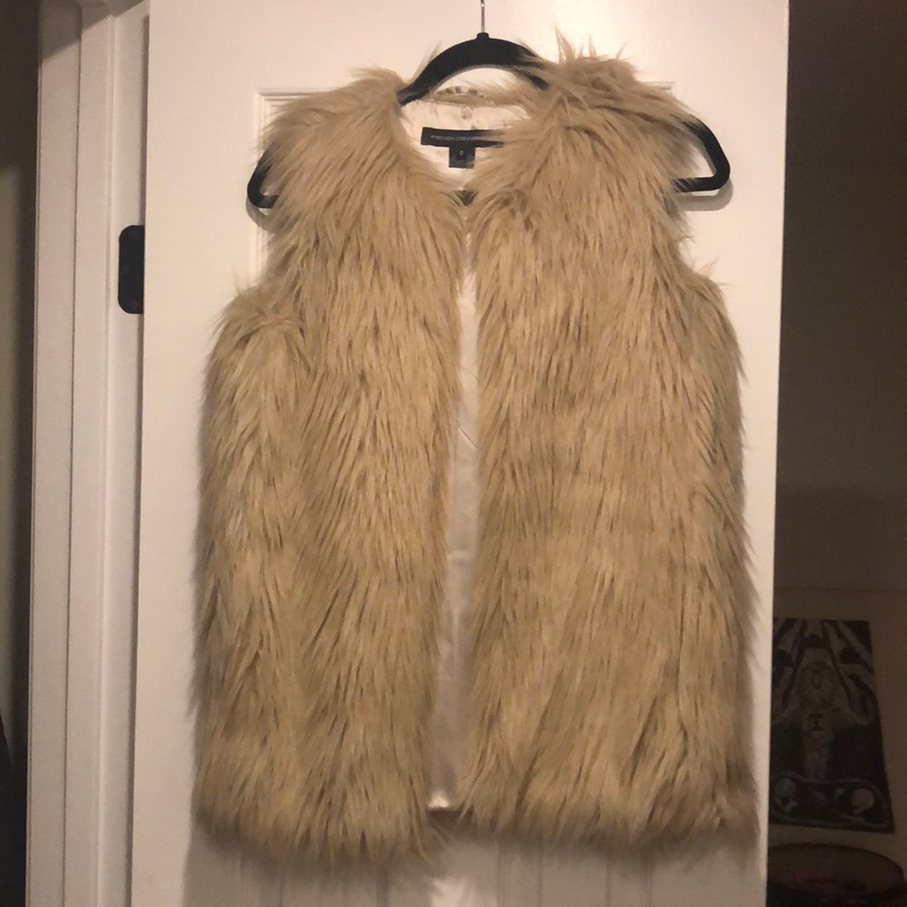 French Connection faux fur vest
